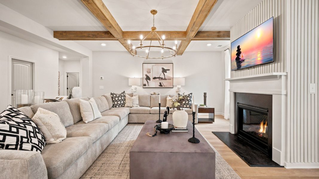 Representative furnished interior of a home built from the Rosemary II by DRB Homes in Westwind Estates, Hampton (Image 16).
