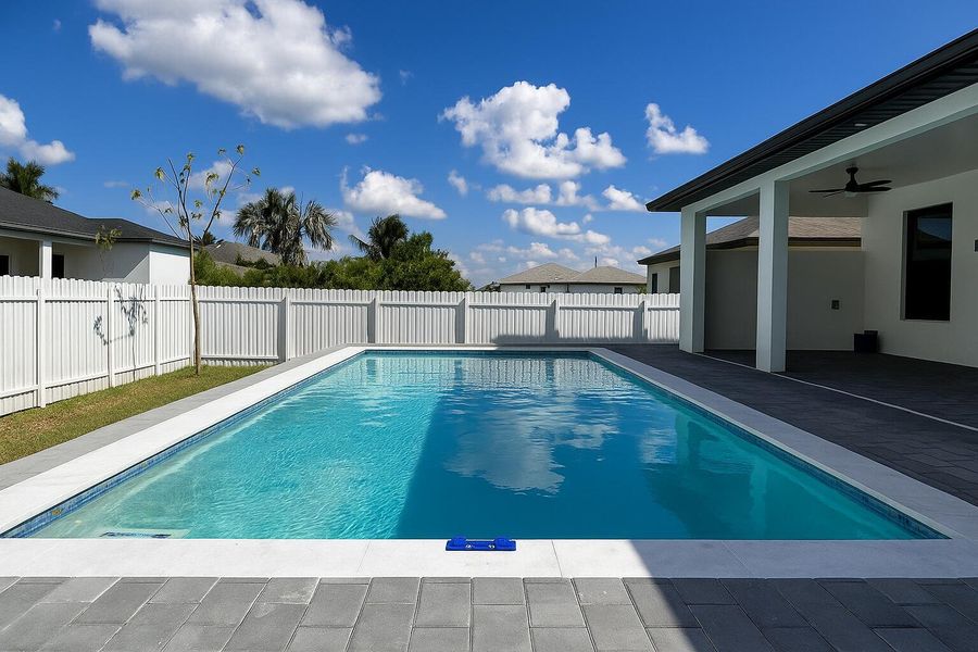 Exterior details and patio area of a home in , Cape Coral (Image 1). Exterior details and patio area of a home in , Cape Coral (Image 1).