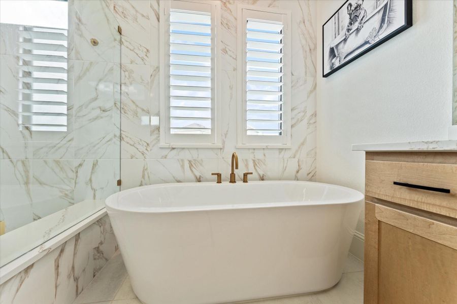 Relax in the comfort of your own spa-like tub.