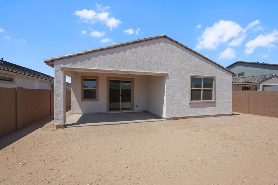 Exterior details and patio area of a home in Artisan at Asante Discovery Collection, Surprise (Image 2). Exterior details and patio area of a home in Artisan at Asante Discovery Collection, Surprise (Image 2).