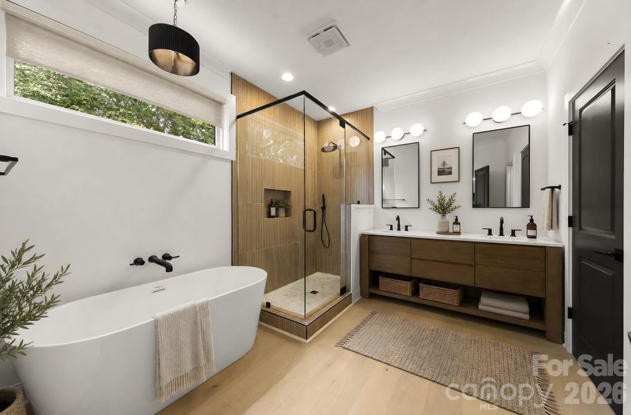 Furnished interior view inside a new home in , Charlotte (Image 10).