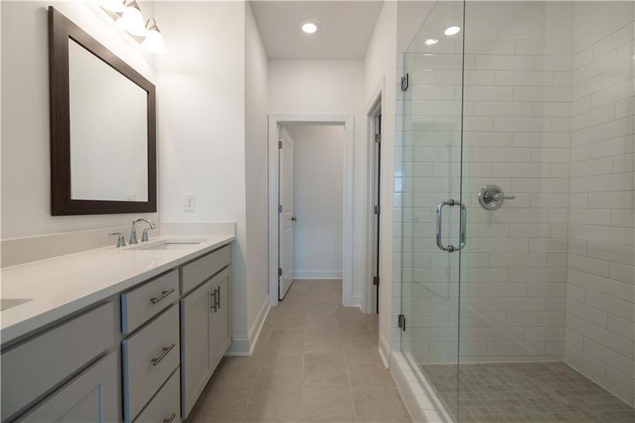 Furnished interior view inside a new home in Palisades Townhomes, Cumming (Image 16). Furnished interior view inside a new home in Palisades Townhomes, Cumming (Image 16).