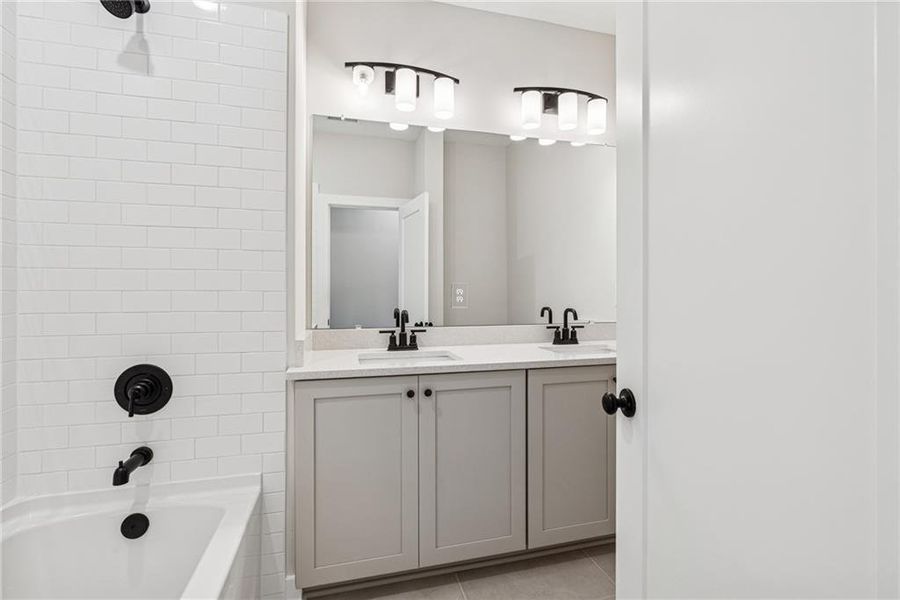 Furnished interior view inside a new home in Settingdown Farms, Cumming (Image 9).