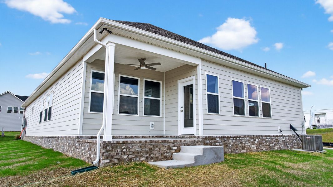 Exterior details and patio area of a home in McClure Farms, Columbia (Image 29).