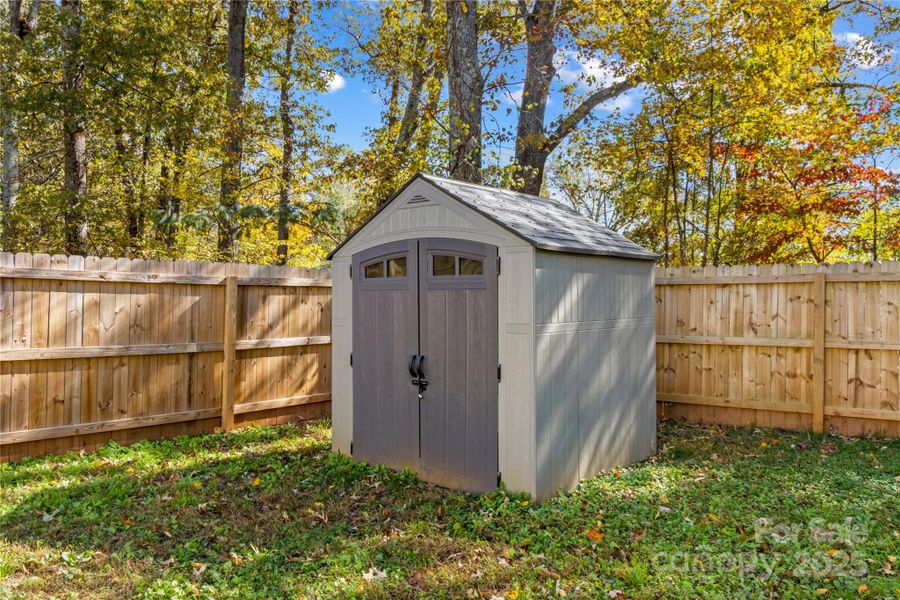 Exterior details and patio area of a home in , Statesville (Image 1).
