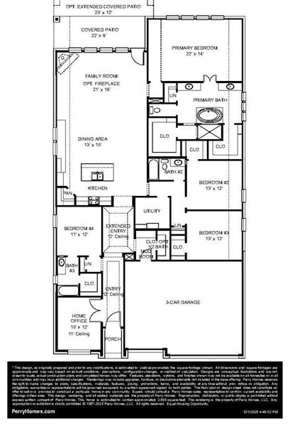 2D floor plan layout of this home in Devonshire, Forney, TX (Image 2).