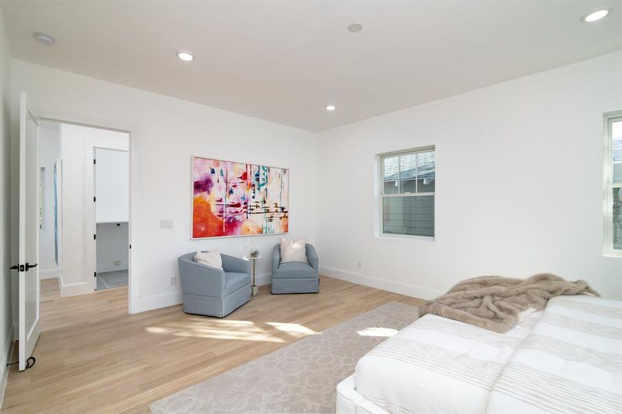 Living room featuring light hardwood / wood-style floors