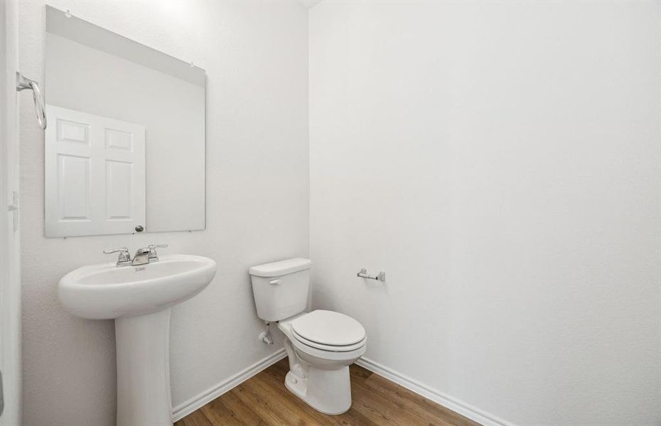 Half bathroom on first level