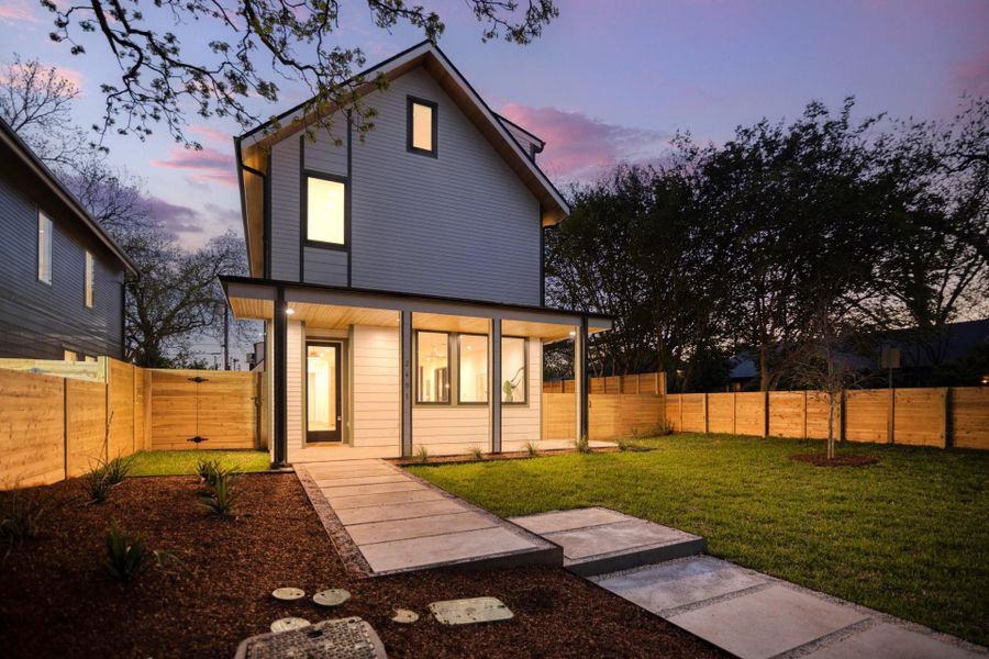 Exterior details and patio area of a home in , Austin (Image 24).