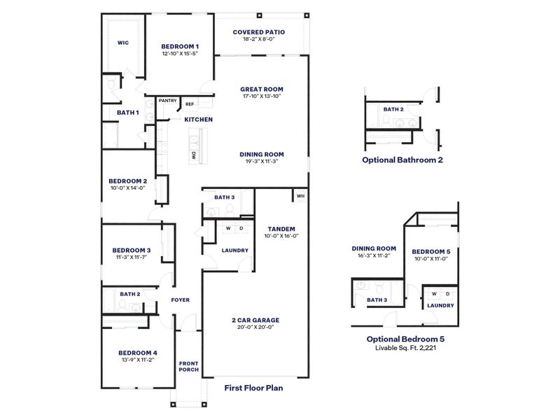 2D floor plan layout for the Saguaro by D.R. Horton in Sorrento, Maricopa, AZ (Image 5). 2D floor plan layout for the Saguaro by D.R. Horton in Sorrento, Maricopa, AZ (Image 5).