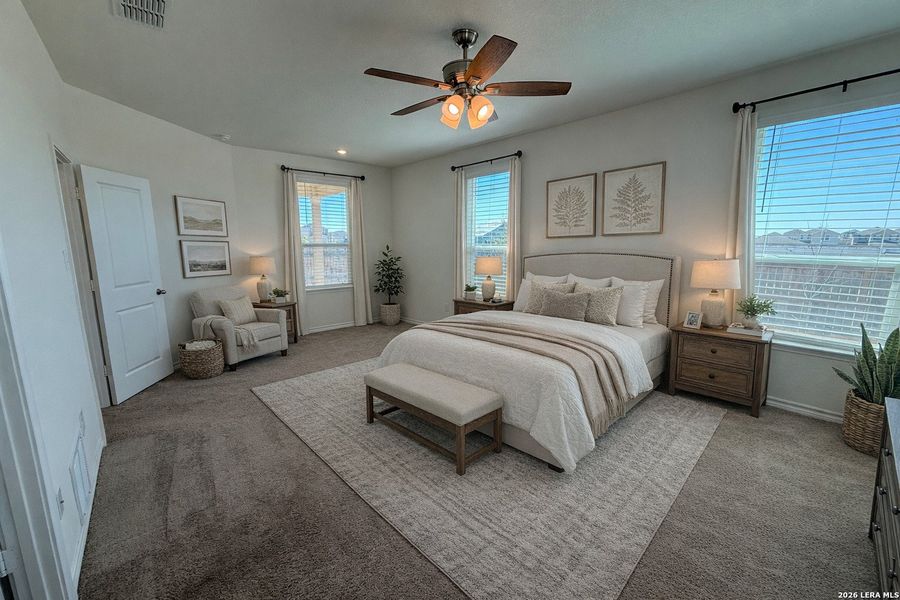 Furnished interior view inside a new home in Legend Point, New Braunfels (Image 6).