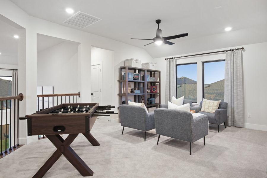 Furnished interior view inside a new home in Provence 50', Austin (Image 61).