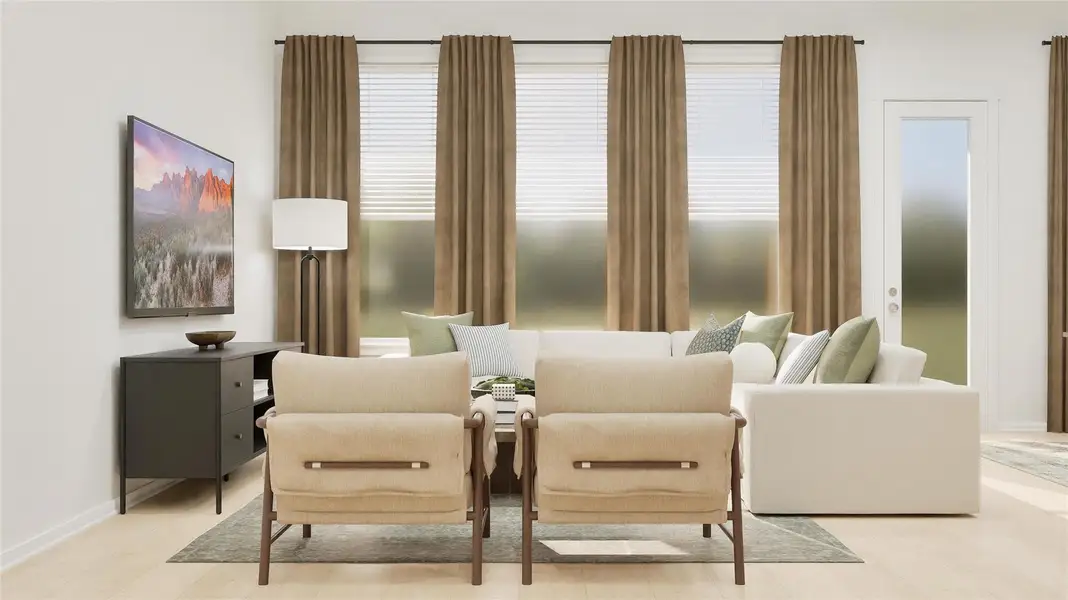 Furnished interior view inside a new home in The Preserve at Rosenberg, Rosenberg (Image 2).