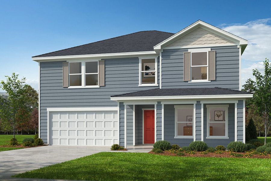 Representative exterior photo of a completed home built from the Plan 2539 Modeled by KB Home in Graham Springs, Graham, NC (Image 10).