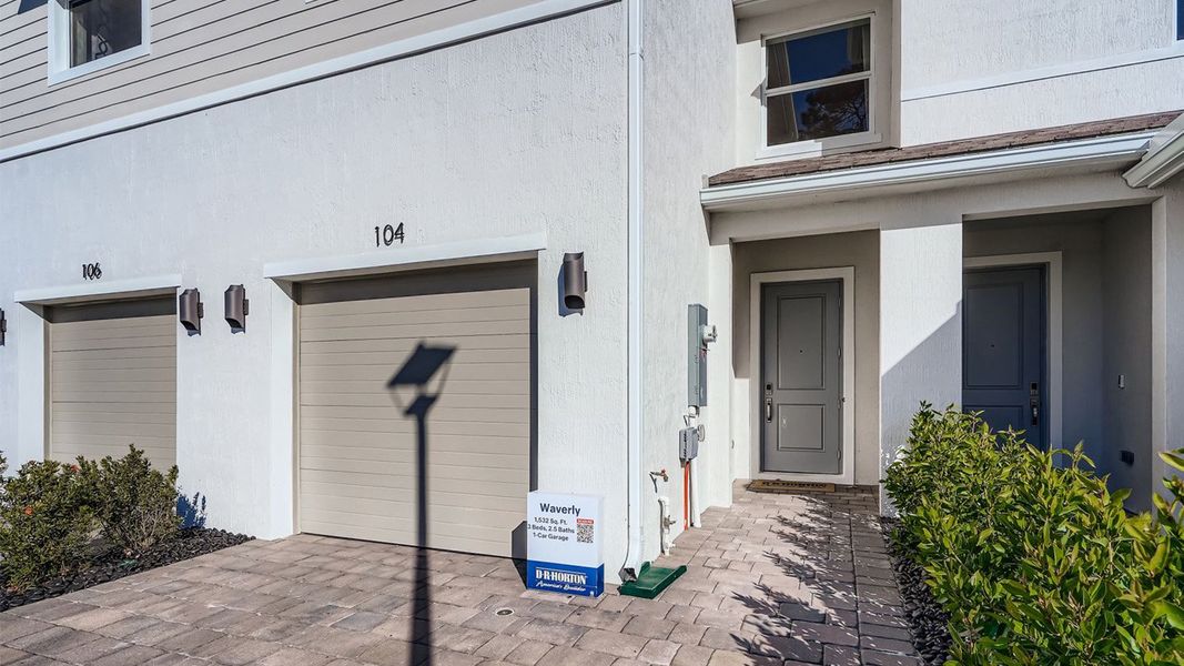 Representative exterior details of a home built from the Waverly by D.R. Horton in Lakeside Landing, Royal Palm Beach (Image 3).