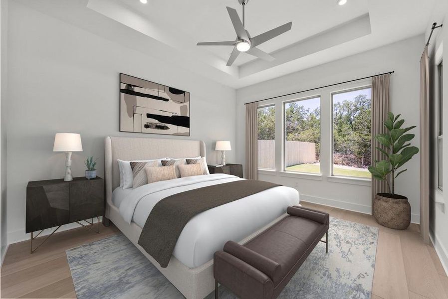 Furnished interior view inside a new home in Santa Rita Ranch - Eldorado, Liberty Hill (Image 6). Furnished interior view inside a new home in Santa Rita Ranch - Eldorado, Liberty Hill (Image 6).
