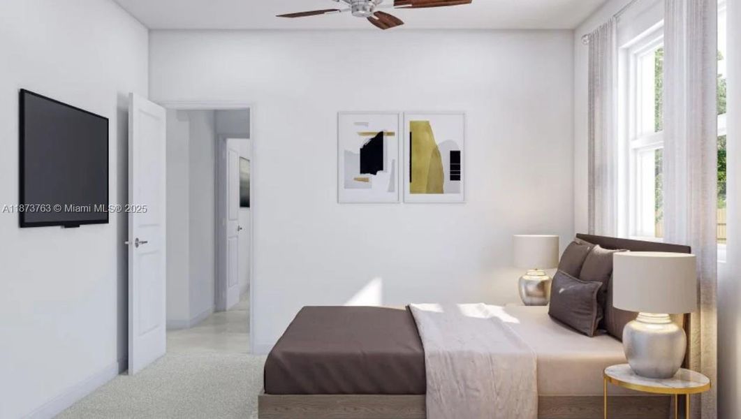 Furnished interior view inside a new home in Acacia Groves, Miami (Image 6). Furnished interior view inside a new home in Acacia Groves, Miami (Image 6).