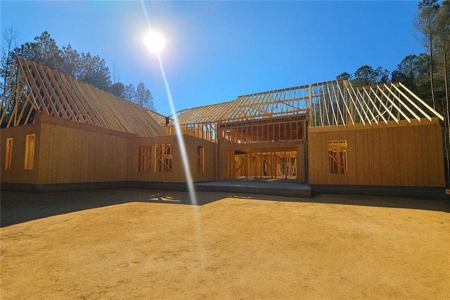 In-progress construction of a new home in , Acworth, GA (Image 80).