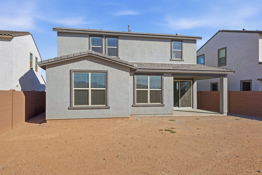 Exterior details and patio area of a home in Artisan at Asante, Surprise (Image 3).