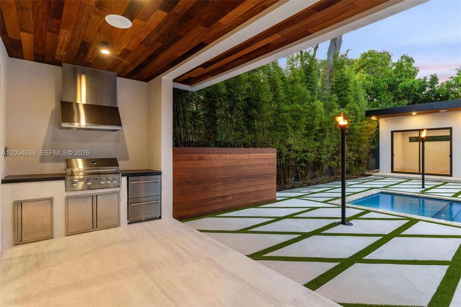 Exterior details and patio area of a home in , Miami (Image 41). Exterior details and patio area of a home in , Miami (Image 41).