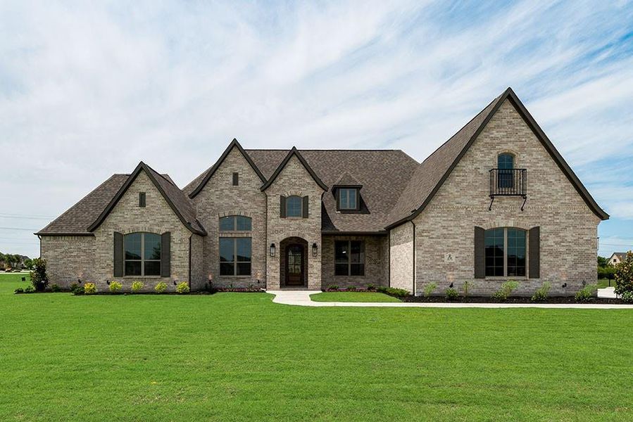 Front exterior of a new home in King's Crossing - Phase 3, Parker, TX, highlighting curb appeal (Image 24).