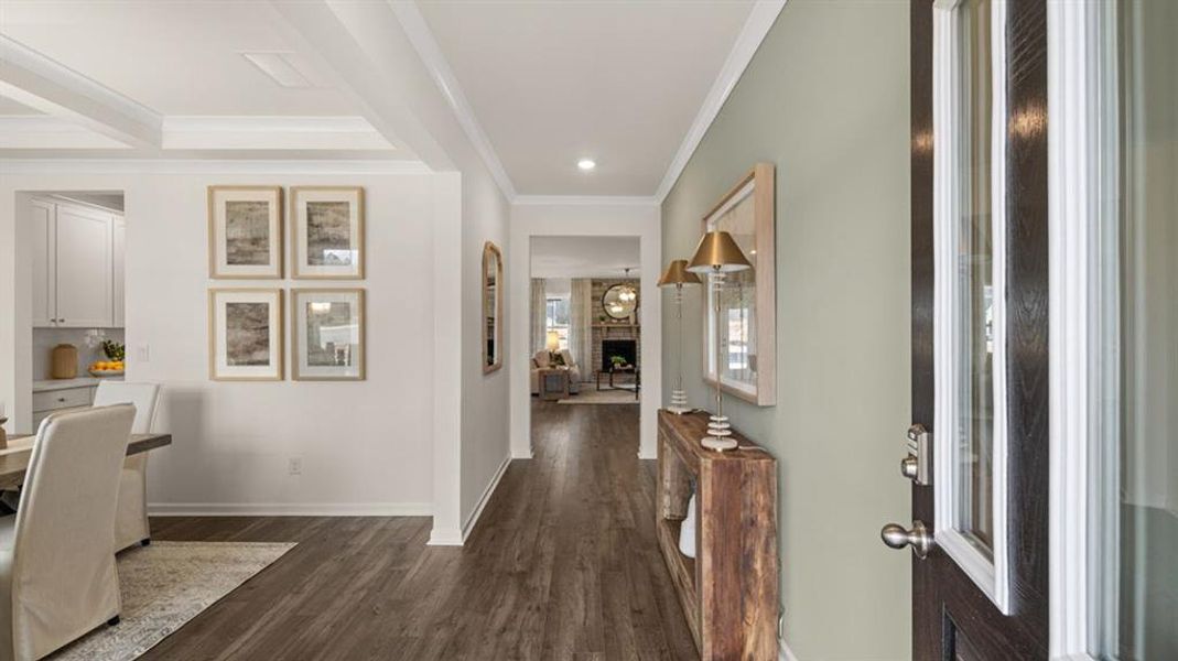 Furnished interior view inside a new home in Heritage Pointe, Senoia (Image 7).