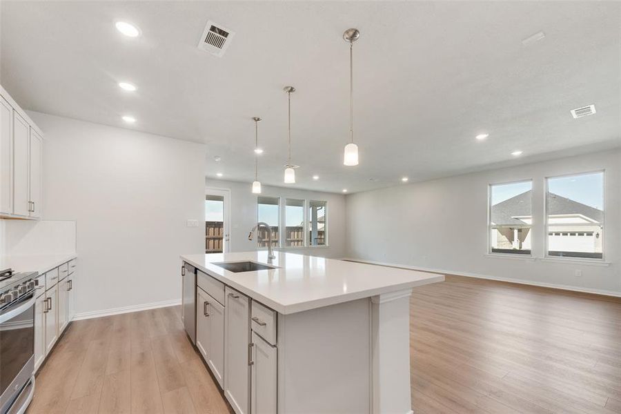 Furnished interior view inside a new home in Villages of Hurricane Creek, Anna (Image 7). Furnished interior view inside a new home in Villages of Hurricane Creek, Anna (Image 7).