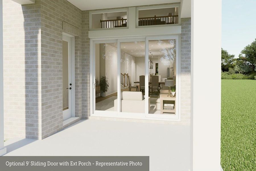 Exterior details and patio area of a home in The Highlands - Grove Collection, Porter (Image 3).