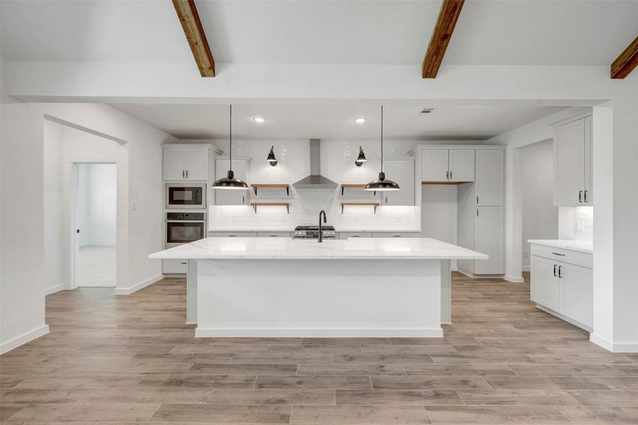 Gourmet island kitchen