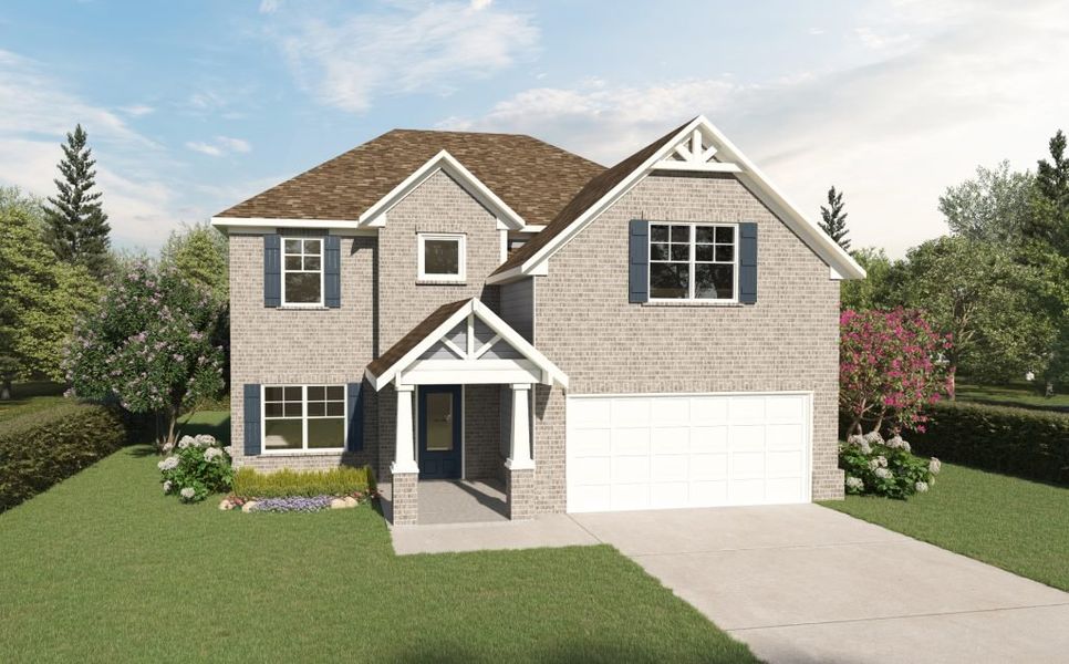 Representative exterior photo of a completed home built from the The Drake by Direct Residential Communities in The Hills at Cedar Creek, Winder, GA (Image 8). Representative exterior photo of a completed home built from the The Drake by Direct Residential Communities in The Hills at Cedar Creek, Winder, GA (Image 8).