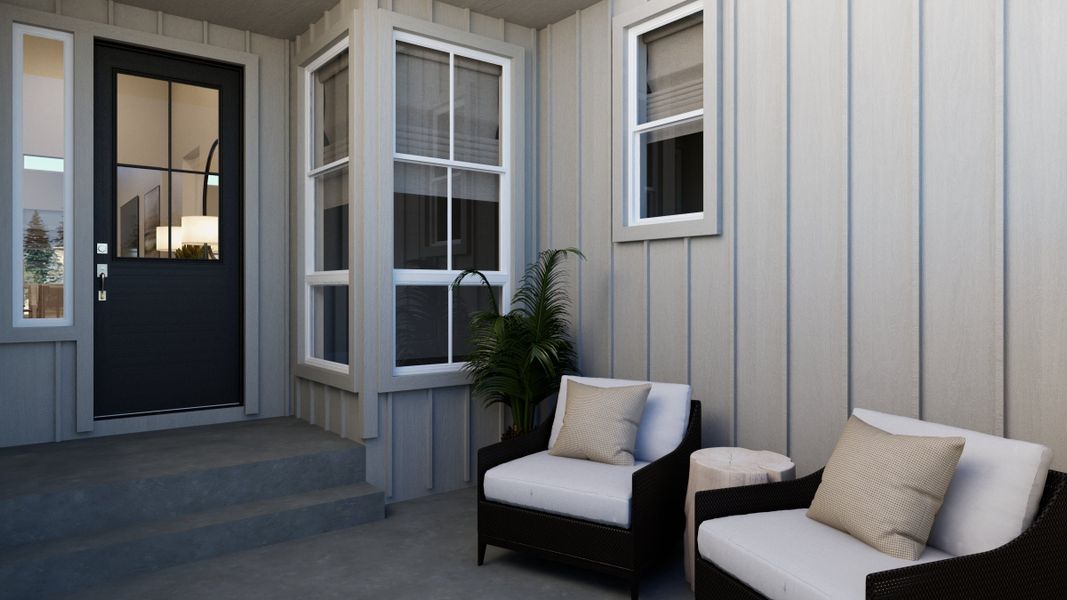 Representative exterior details of a home built from the The Broadmoor by Trumark Homes in RainDance, Windsor (Image 4).