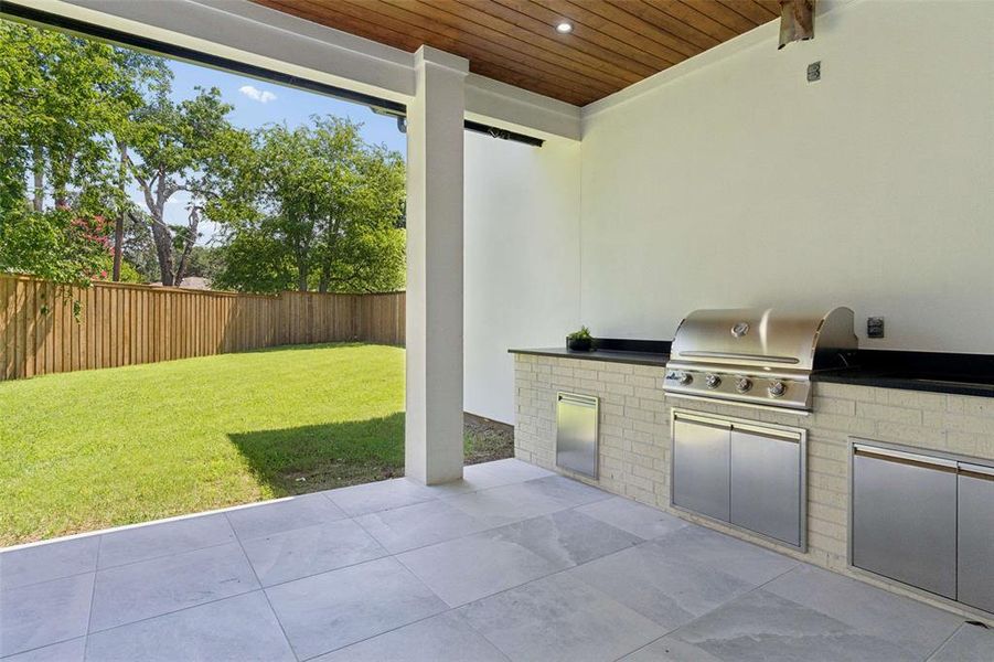 Exterior details and patio area of a home in , Dallas (Image 3). Exterior details and patio area of a home in , Dallas (Image 3).