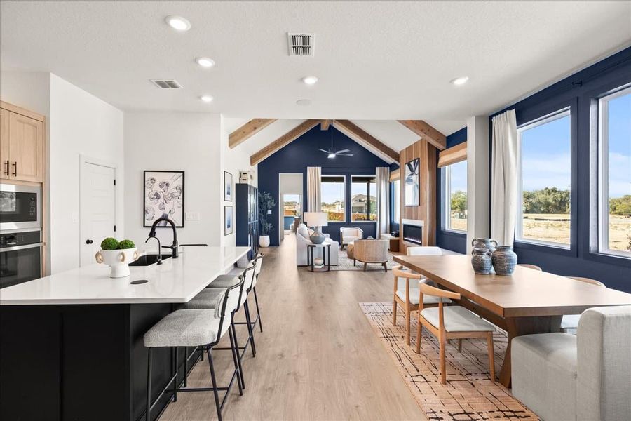 Furnished interior view inside a new home in Stream Waters, Seguin (Image 25).