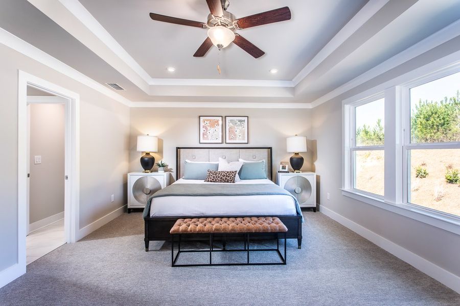 Representative furnished interior of a home built from the Shelby by Beazer Homes in The Paddocks at Doc Hughes, Buford (Image 17).