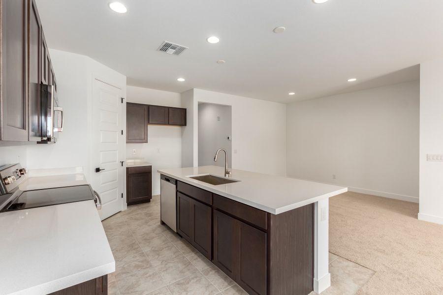 Furnished interior view inside a new home in Estrella, Goodyear (Image 4). Furnished interior view inside a new home in Estrella, Goodyear (Image 4).