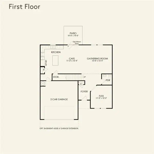 2D floor plan layout of this home in Avery Ridge, Gainesville, GA (Image 4).
