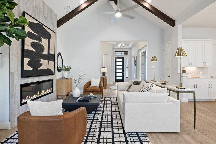 Furnished interior view inside a new home in Sweetwater, Austin (Image 16).