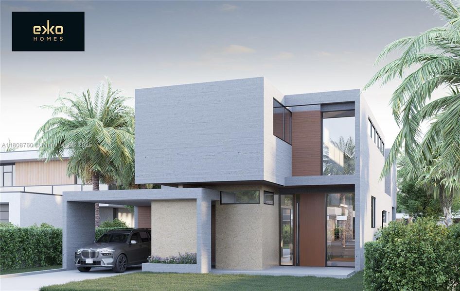 Front exterior of a new home in , Miami, FL, highlighting curb appeal (Image 2). Front exterior of a new home in , Miami, FL, highlighting curb appeal (Image 2).