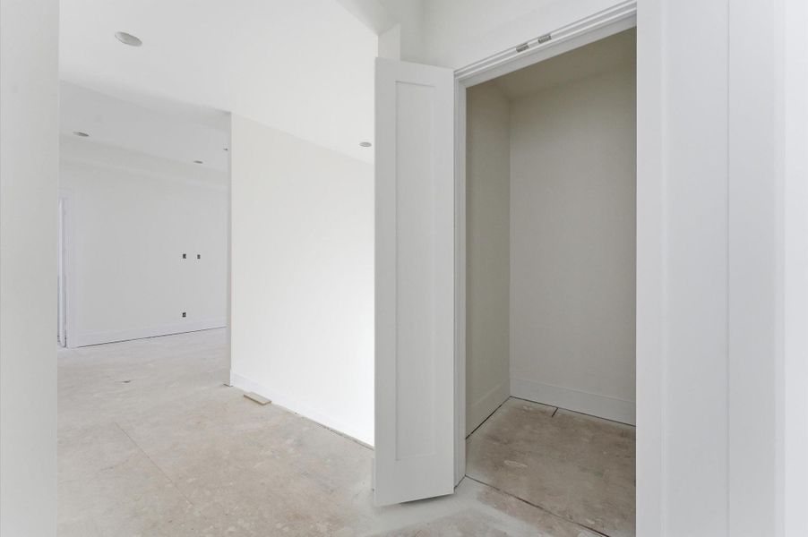 Future elevator or storage closet on the upper floor.