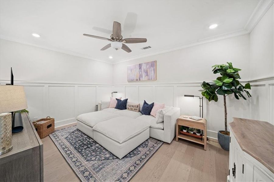 Furnished interior view inside a new home in Manning on the Square, Alpharetta (Image 50).