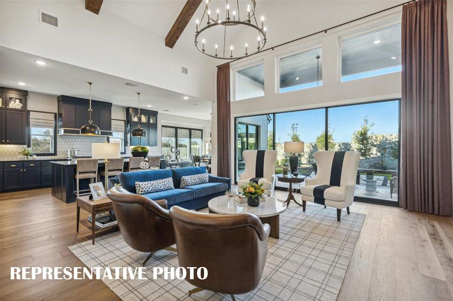 Family rooms spacious enough to host the entire family are standard in all of our new homes in Painted Tree Lakeside South!  REPRESENTATIVE PHOTO OF MODEL HOME