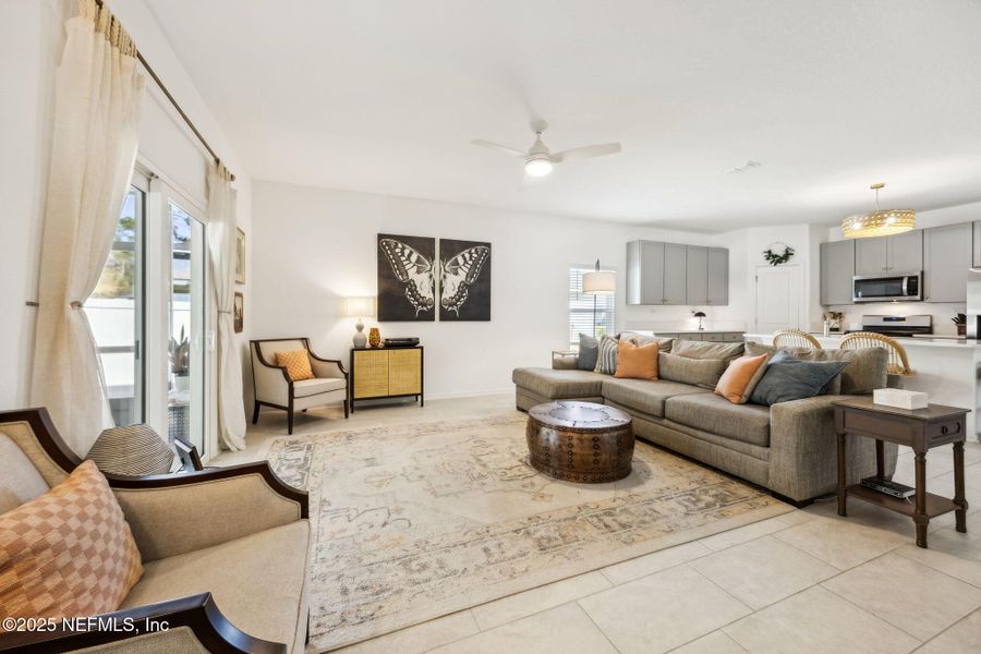 Furnished interior view inside a new home in Wilford Preserve, Orange Park (Image 6). Furnished interior view inside a new home in Wilford Preserve, Orange Park (Image 6).