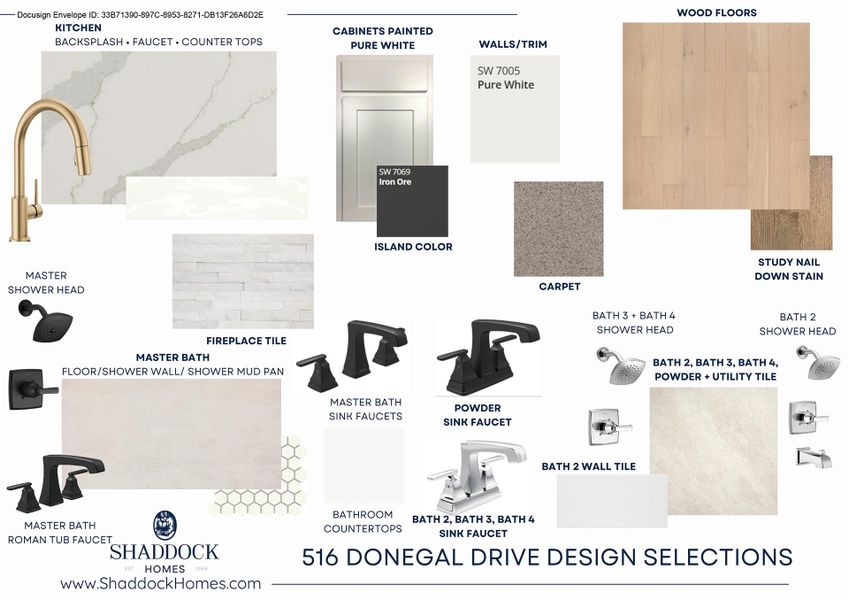 Sample of building materials used in homes in Hillside Village, Celina (Image 36).