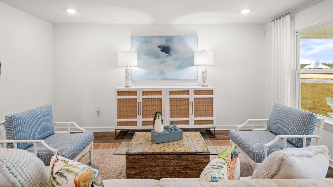 Furnished interior view inside a new home in Magnolia at the Bluffs Phase 3, Freeport (Image 14).