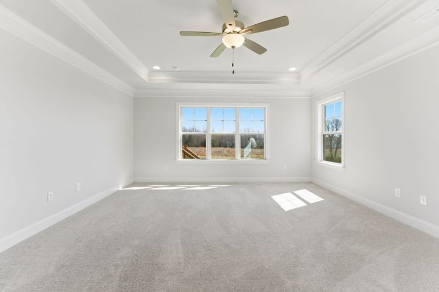 Representative unfurnished interior of a home built from the Hampton by Keystone Homes NC in Preserve at Carriage Cove, Oak Ridge (Image 81).