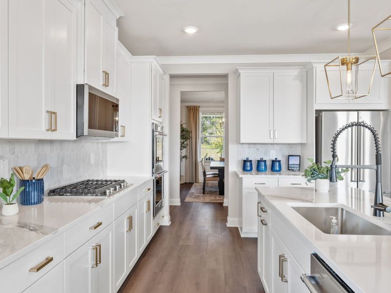 The functional kitchen gives you ample space for meal prep.