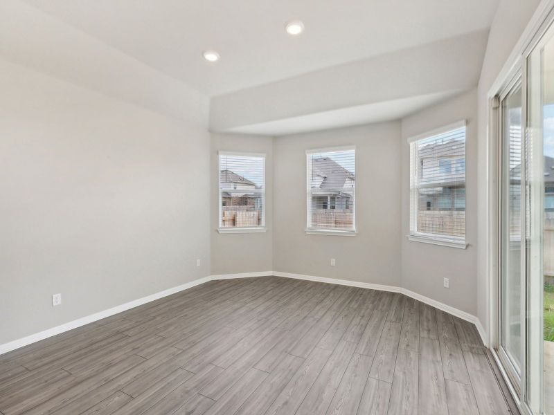 Enjoy some natural lighting when eating in the dining room.