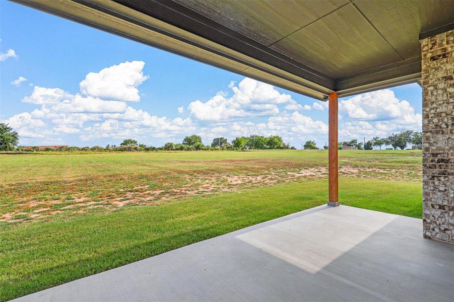 View of patio / terrace featuring a rural view