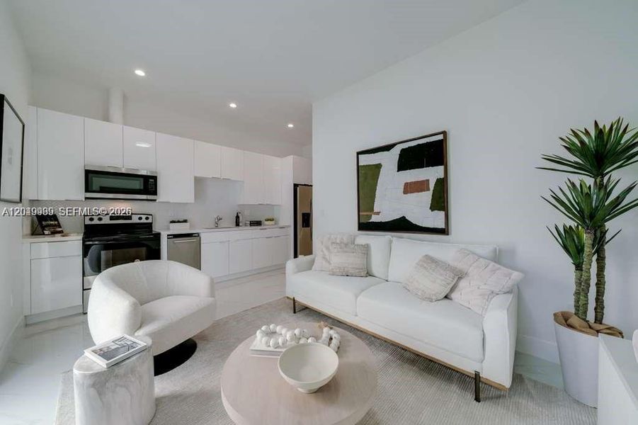 Furnished interior view inside a new home in , Miami (Image 6). Furnished interior view inside a new home in , Miami (Image 6).