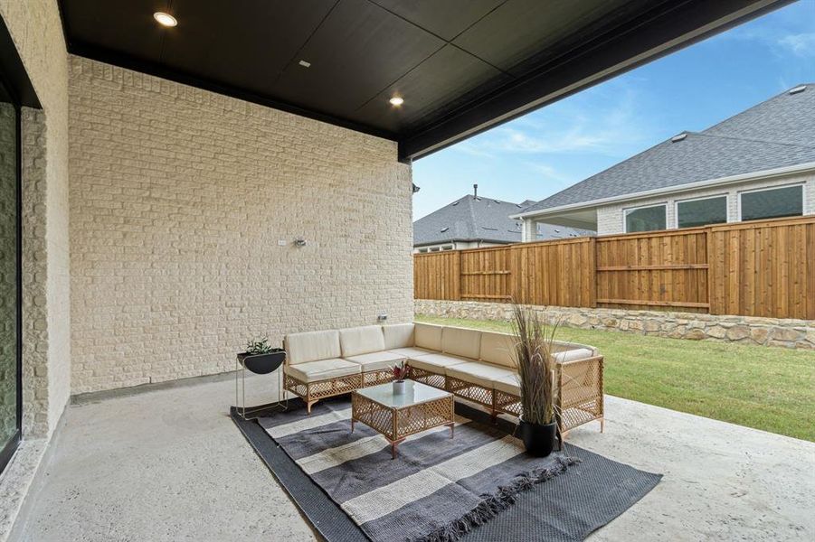 Exterior details and patio area of a home in , Prosper (Image 3). Exterior details and patio area of a home in , Prosper (Image 3).